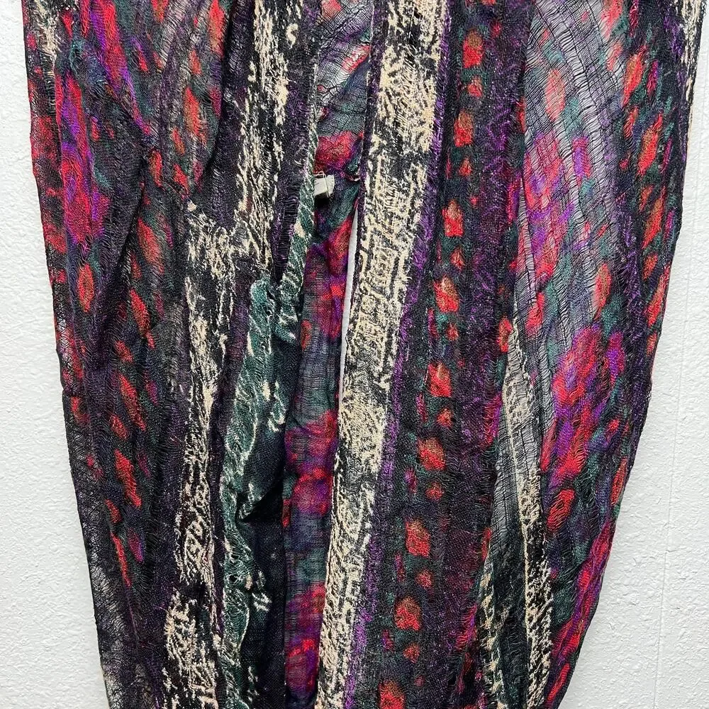 Ecote Womens Floral Scarf Gauzy Bohemian Spring Summer Casual Polished Elegant